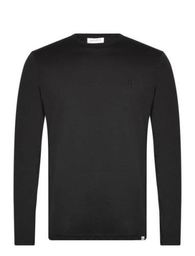 Nørregaard Ls T-Shirt Tonal Tops T-Langærmet Skjorte Black Les Deux