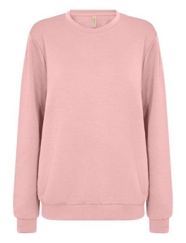 Sc-Banu Tops Sweatshirts & Hoodies Sweatshirts Pink Soyaconcept