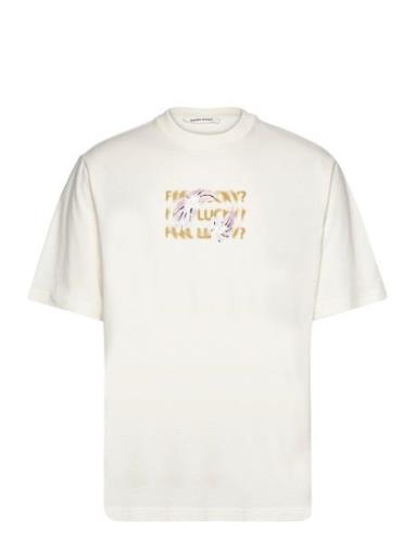 Haider Lucky T-Shirt Gots Tops T-Kortærmet Skjorte Cream Wood Wood