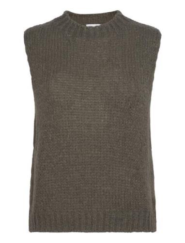 Kala Knit Vest Vests Knitted Vests Khaki Green Noella