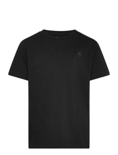 Regular Fit Badge T-Shirt - Gots/Ve Tops T-Kortærmet Skjorte Black Kno...