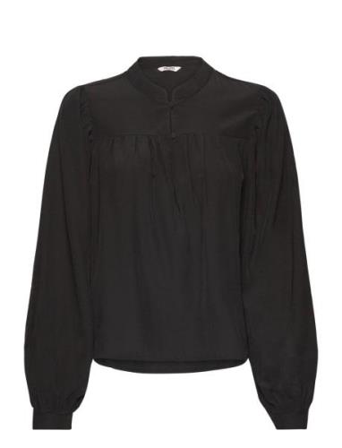 Keli-M Tops Blouses Long-sleeved Black MbyM