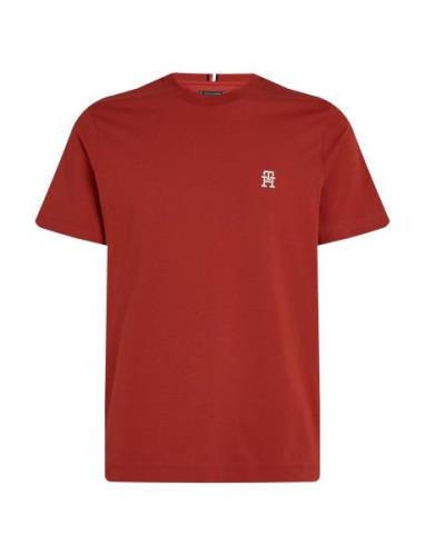 Monogram Imd Tee Tops T-Kortærmet Skjorte Red Tommy Hilfiger