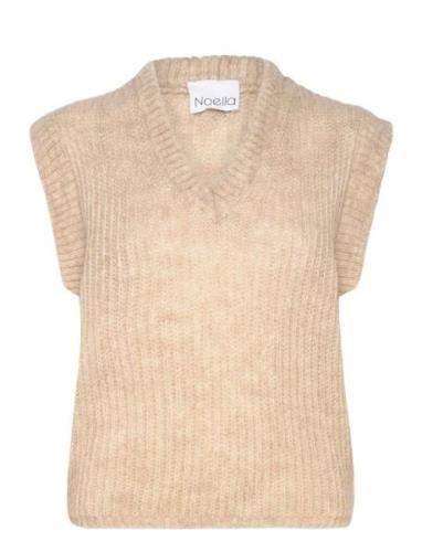 Jamie Knit Vest Vests Knitted Vests Beige Noella