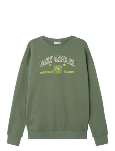 Nkmlamane Ls Swe Bru Pb Tops Sweatshirts & Hoodies Sweatshirts Green N...