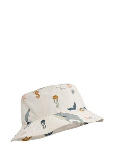 Damon Printed Bucket Hat Accessories Headwear Hats Bucket Hats Cream L...