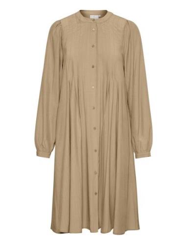 Kabarbara Dress Knælang Kjole Brown Kaffe