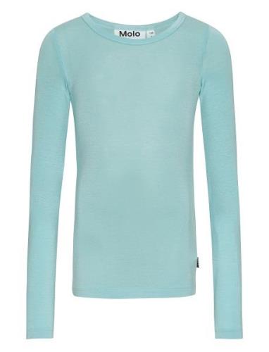 Ruana Tops T-shirts Long-sleeved T-Skjorte Blue Molo