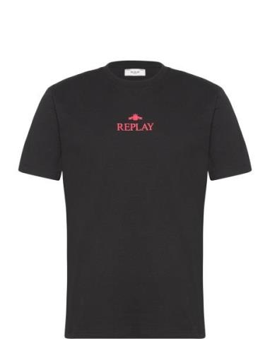 T-Shirt Regular Tops T-Kortærmet Skjorte Black Replay