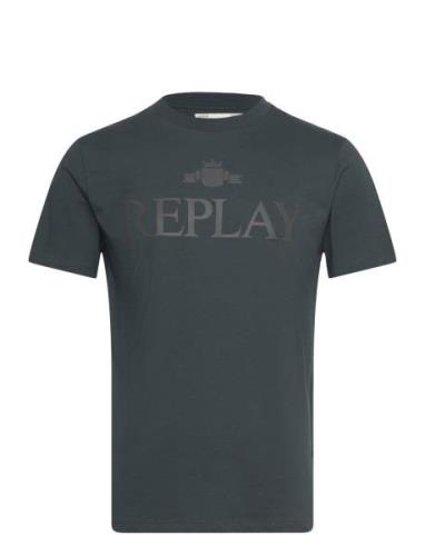 T-Shirt Regular Tops T-Kortærmet Skjorte Green Replay