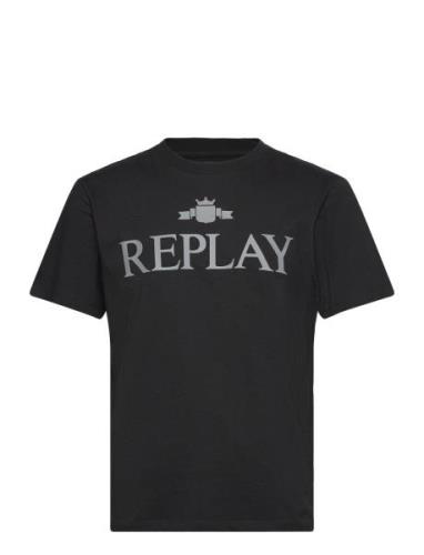 T-Shirt Regular Tops T-Kortærmet Skjorte Black Replay