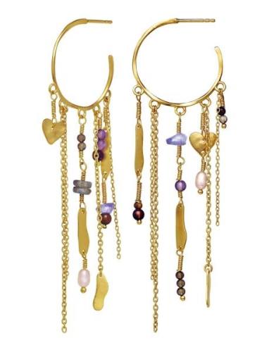 Galathea Earrings Accessories Jewellery Earrings Hoops Gold Maanesten