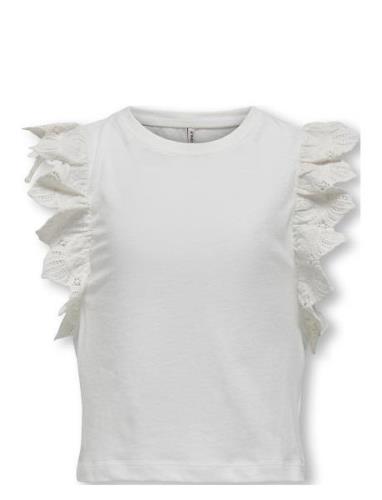 Kogbetty Life S/S Frill Top Jrs Tops T-shirts Sleeveless White Kids On...