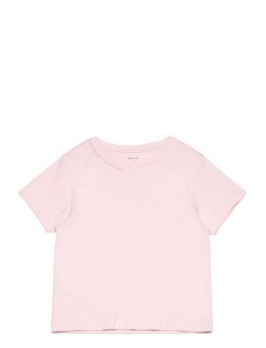 Nkflomster Ss Short Loose Top Tops T-Kortærmet Skjorte Pink Name It