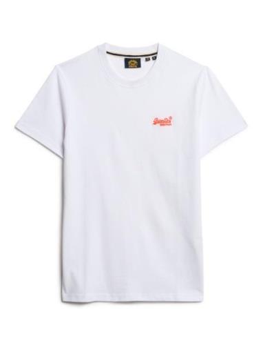 Vintage Logo Emb Tee Tops T-Kortærmet Skjorte White Superdry