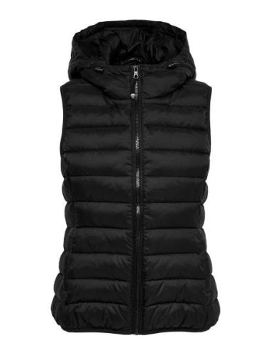 Onlnewtahoe Hood Waistcoat Otw Noos Vests Padded Vests Black ONLY