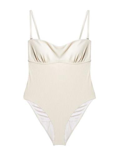 Shiva Swimsuit Badedragt Badetøj Beige Rethinkit