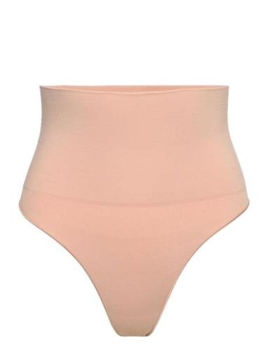 Girdle Shaping Thong High Sea G-streng Undertøj Beige Lindex