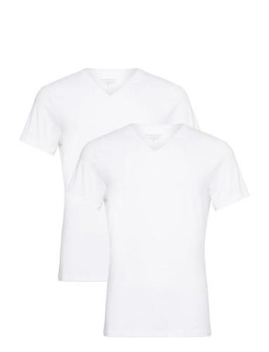 2-Pack V-Neck Tops T-Kortærmet Skjorte White Bread & Boxers