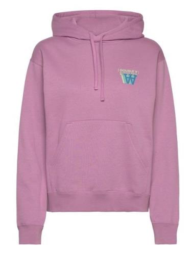 Jenn Stacked Logo Hoodie Tops Sweatshirts & Hoodies Hoodies Purple Dou...