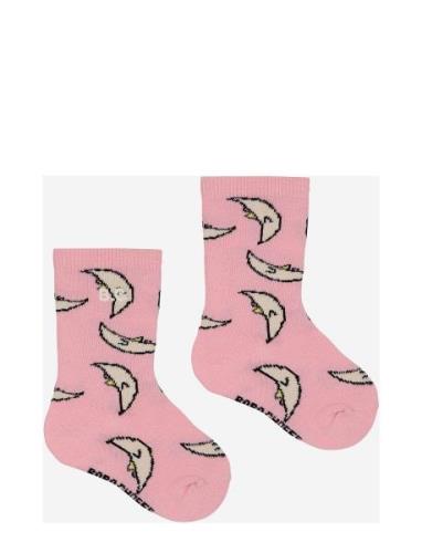 Baby Beneath The Moon All Over Long Socks Sokker Strømper Pink Bobo Ch...