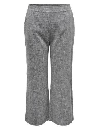 Carsuttin Wide Pant Wvn Bottoms Trousers Wide Leg Grey ONLY Carmakoma