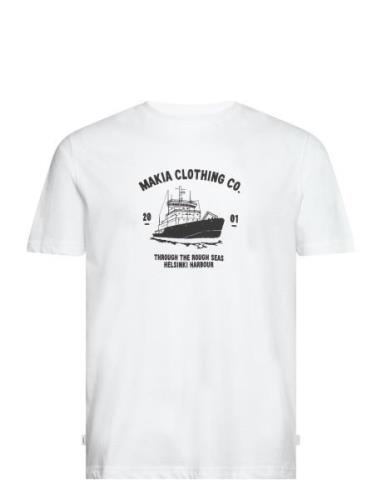 Urho T-Shirt Tops T-Kortærmet Skjorte White Makia