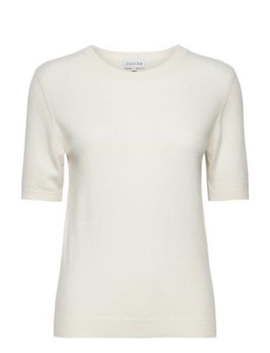 T-Shirt Over D Designers Knitwear Jumpers Cream Davida Cashmere