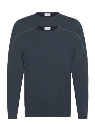 Emil 2-Pack Long Sleeve Designers T-Langærmet Skjorte Blue Wood Wood