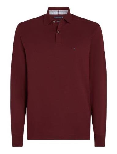 1985 Regular Ls Polo Tops Polos Long-sleeved Burgundy Tommy Hilfiger