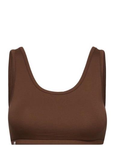 Short Top Tops Crop Tops Sleeveless Crop Tops Brown Barbara Kristoffer...