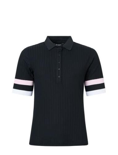 Lds Pebble Halfsleeve Tops T-shirts & Tops Polos Black Abacus