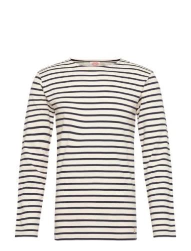 Breton Striped Shirt Héritage Designers T-Langærmet Skjorte Brown Armo...