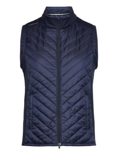 W Frost Quilted Vest Sport Padded Vests Navy PUMA Golf