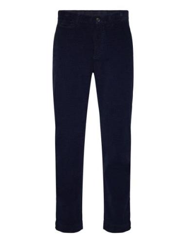 Criss Cut Cord Slacks Designers Trousers Chinos Navy Morris