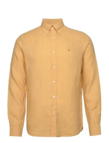 Douglas Linen Bd Shirt Tops Shirts Linen Shirts Yellow Morris