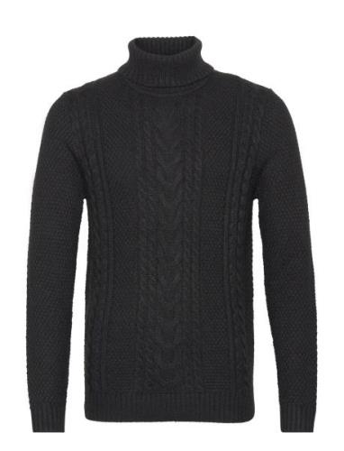 Jjcraig Knit Roll Neck Aw23 Tops Knitwear Turtlenecks Black Jack & J S