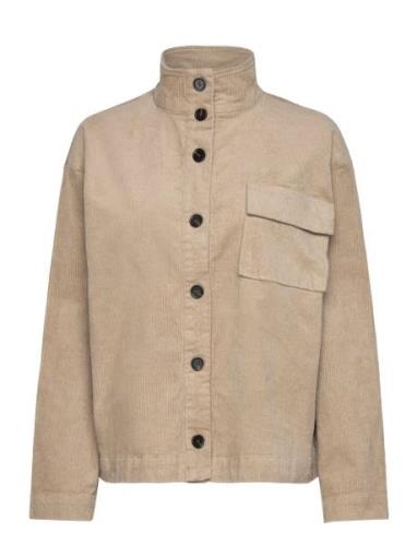 Mschgeggo Overshirt Tops Overshirts Beige MSCH Copenhagen