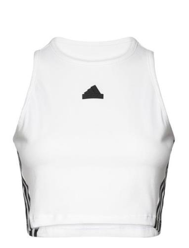 W Fi 3S Tank Sport Crop Tops Sleeveless Crop Tops White Adidas Sportsw...