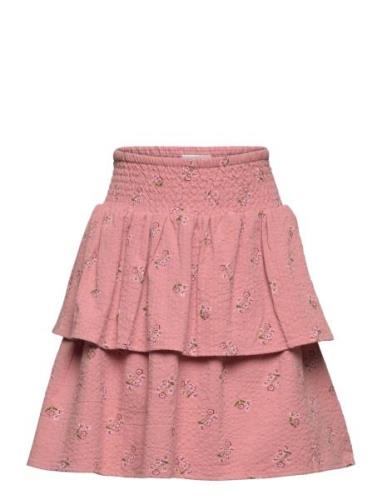 Skirt Aop W. Scrunchie W. Lin. Dresses & Skirts Skirts Midi Skirts Pin...