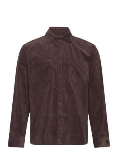 Whiting Overshirt Designers Overshirts Brown Wax London