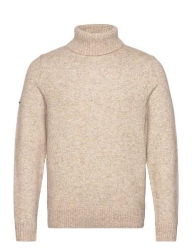 Brushed Roll Neck Jumper Tops Knitwear Turtlenecks Beige Superdry