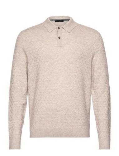 Morar Tops Knitwear Long Sleeve Knitted Polos Cream Ted Baker London