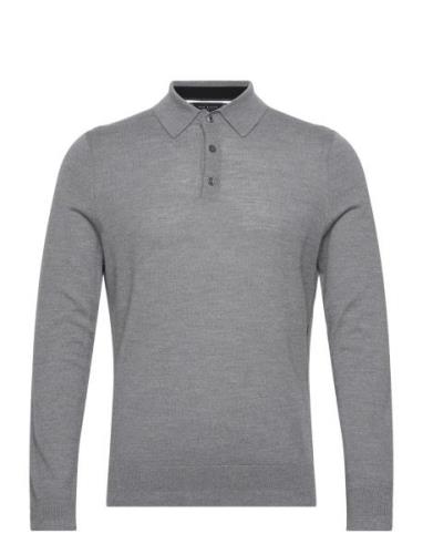 Kamber Tops Knitwear Long Sleeve Knitted Polos Grey Ted Baker London