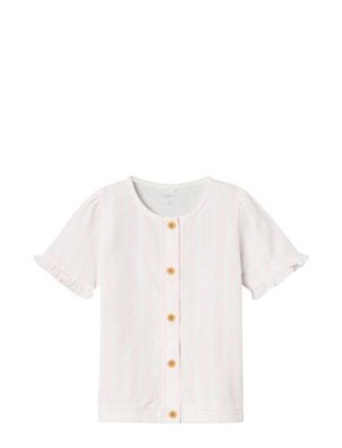 Nmffrederikke Ss Top Tops Shirts Short-sleeved Shirts White Name It