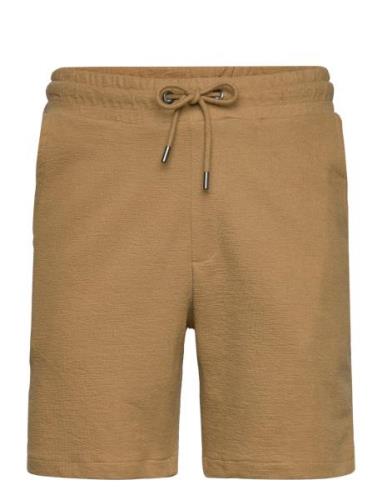 Calton Structured Shorts Bottoms Shorts Sweat Shorts Khaki Green Clean...