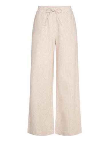 Fqlava-Pant Bottoms Trousers Linen Trousers Beige FREE/QUENT