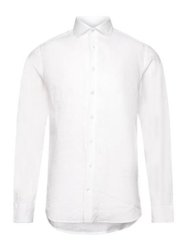 Bs Perth Casual Slim Fit Shirt Tops Shirts Linen Shirts White Bruun & ...