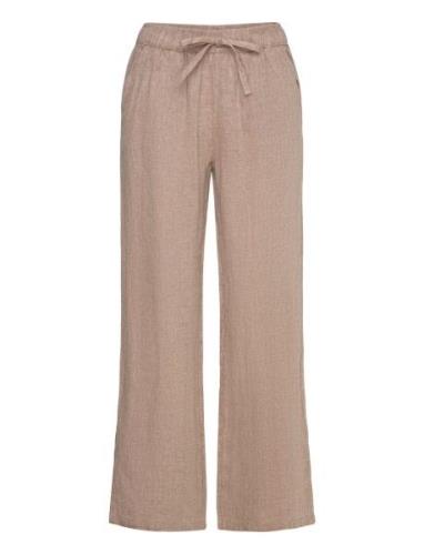 Bs Annette Pants Bottoms Trousers Linen Trousers Brown Bruun & Stengad...