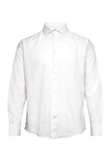 Bs Butkus Casual Modern Fit Shirt Tops Shirts Linen Shirts White Bruun...